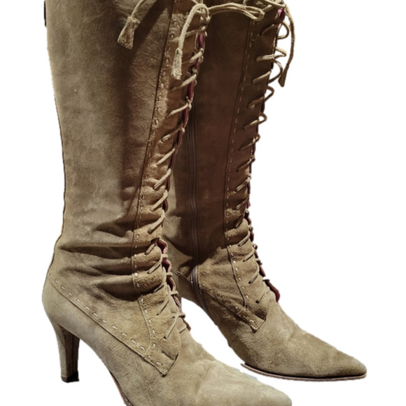 Ann Taylor Shoes - BEAUTIFUL lace up Calf Suede Boots